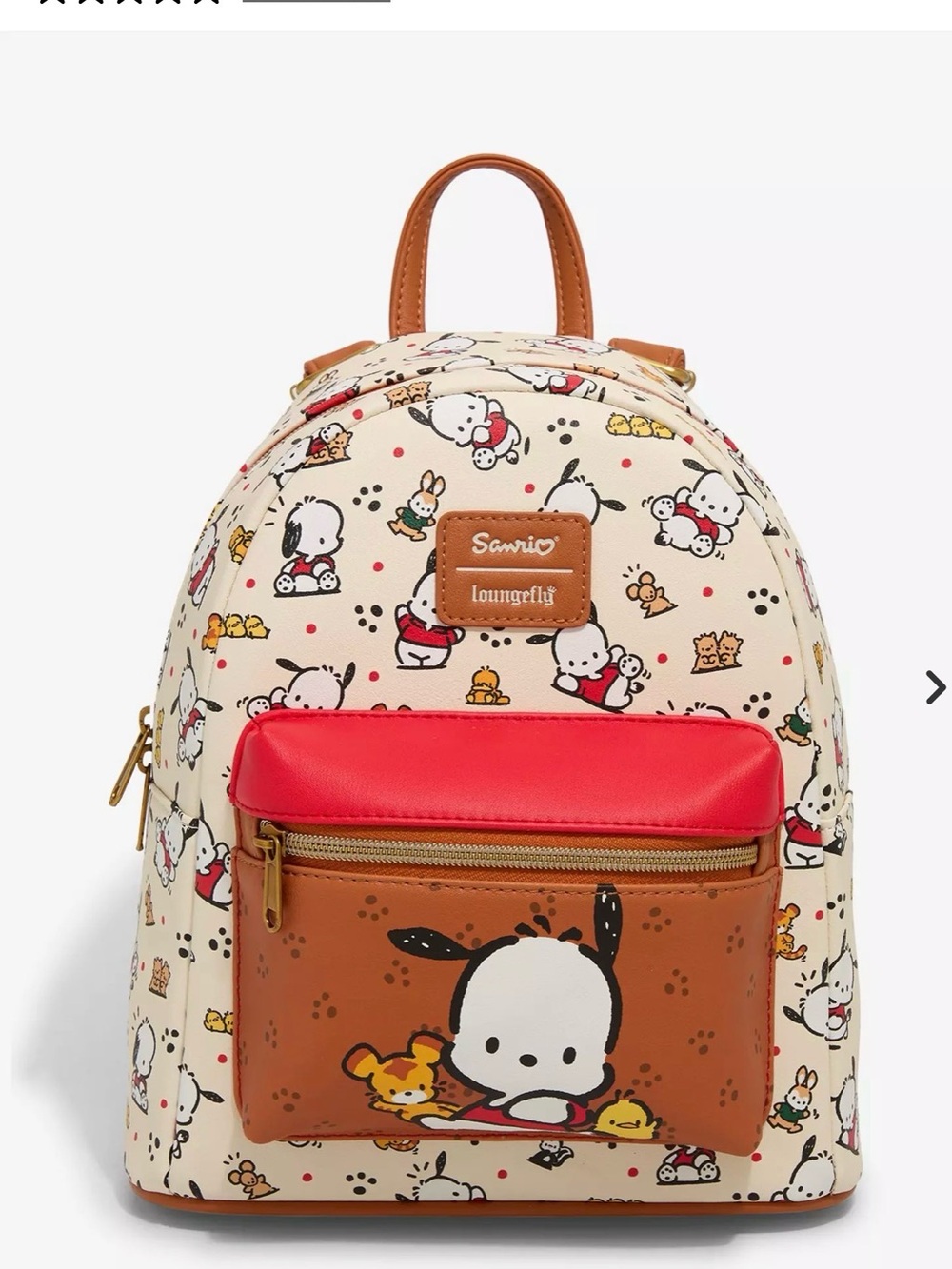 Pochacco Cream & Red Kids Mini Loungefly Backpack